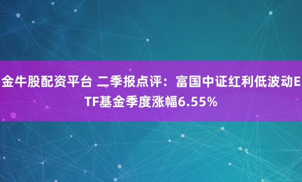 金牛股配资平台 二季报点评：富国中证红利低波动ETF基金季度涨幅6.55%